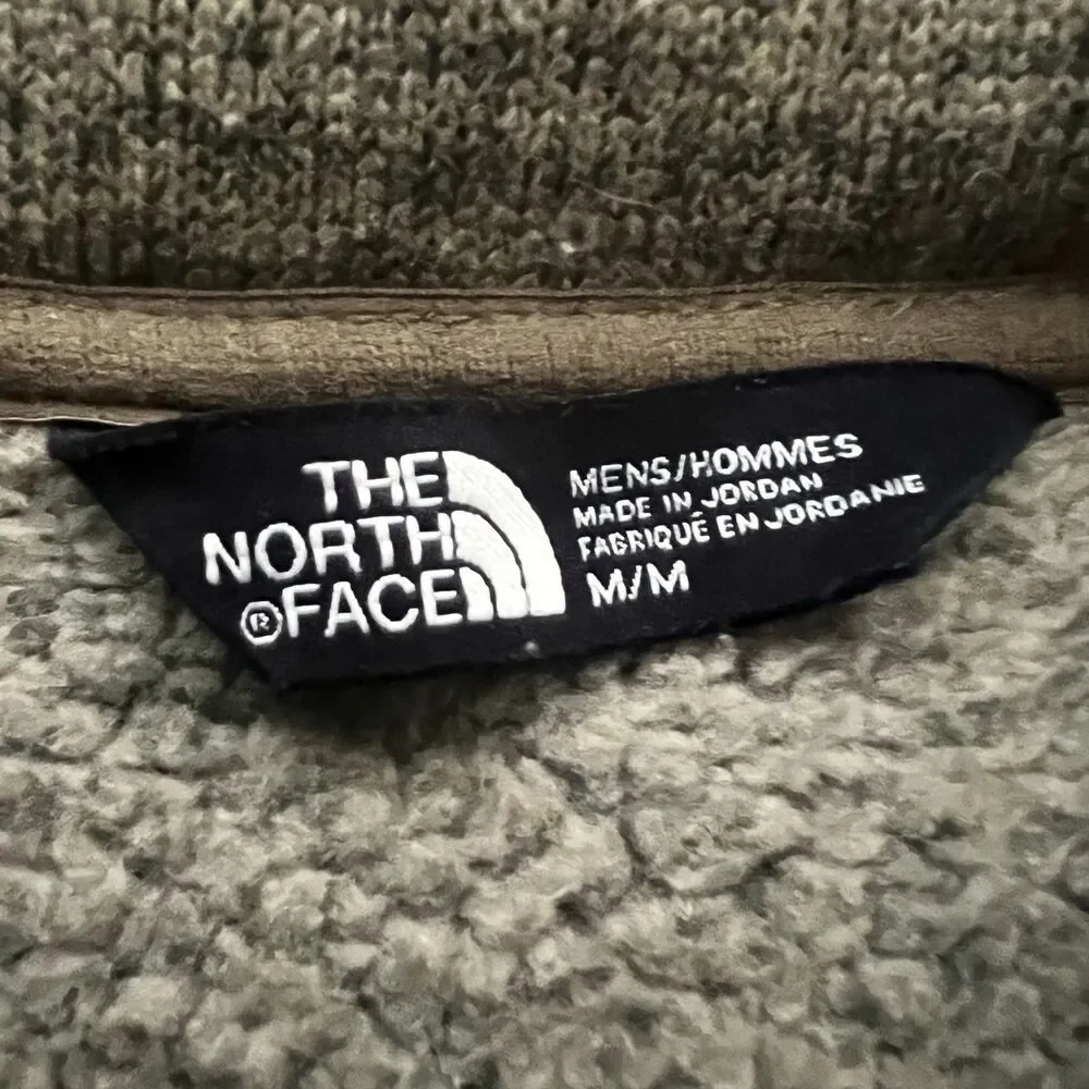 The North Face Mens M Heather Gray 1/4 Zip Fleece Pullover Mock Neck Sweatshirt